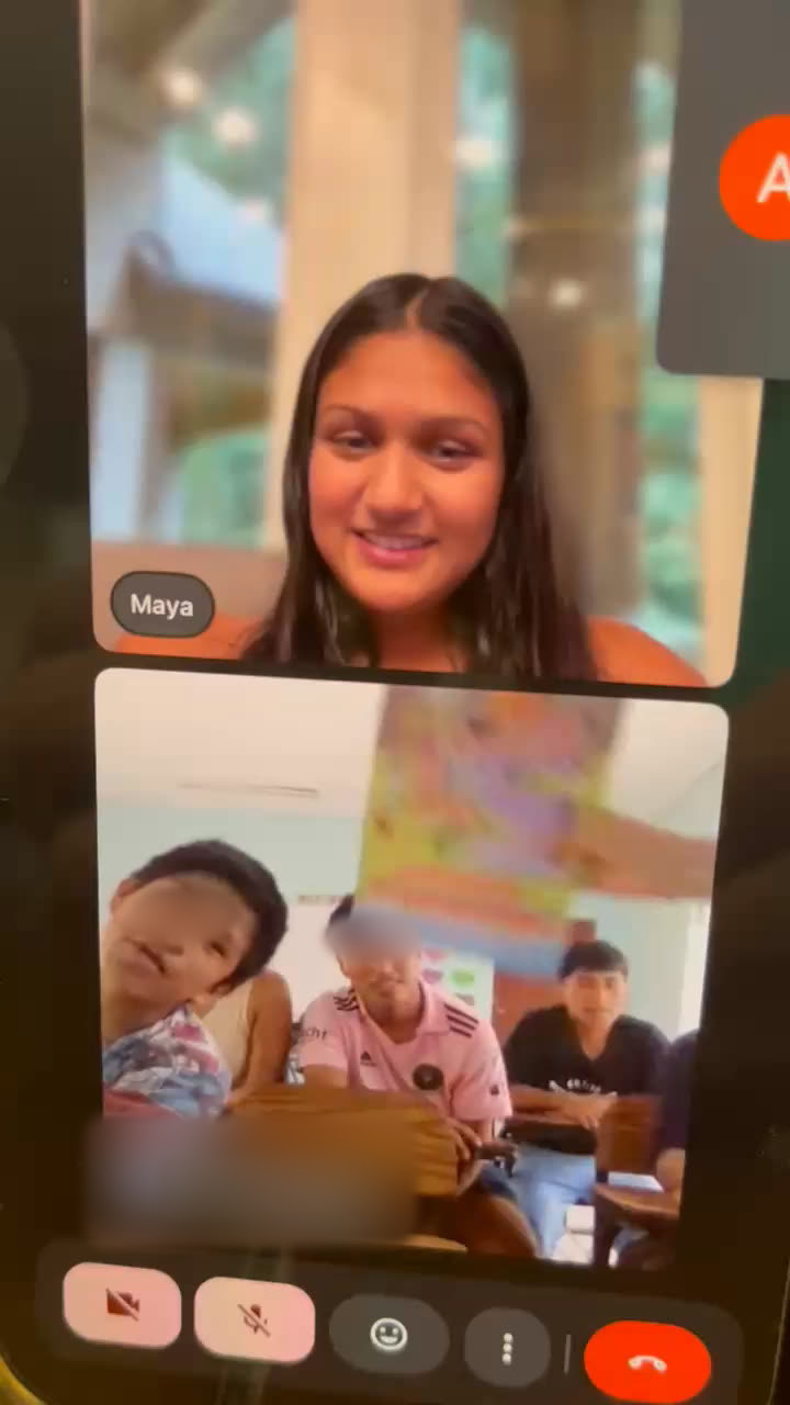 Virtual English learning session